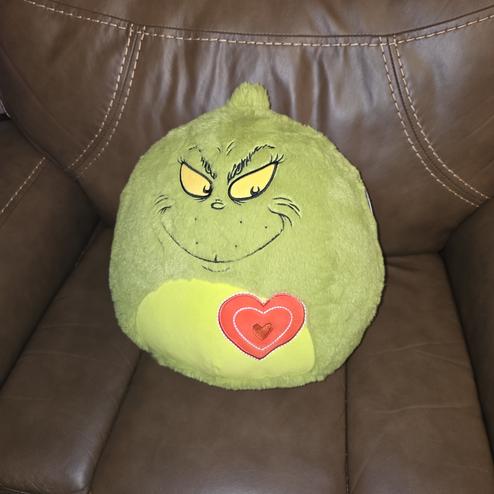 NEW Fuzz A Mallows Squishmallows Grinch Plush Dr Seuss Christmas Decor & Beyond